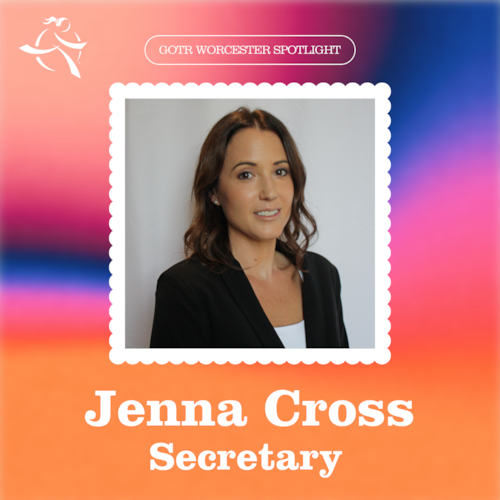 Headshot of Jenna Cross, GOTR Worcester County Board Secretary.